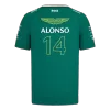 Fernando Alonso #14 Aston Martin Aramco F1 T-Shirt 2024 - ijersey