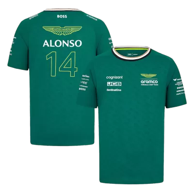 Fernando Alonso #14 Aston Martin Aramco F1 T-Shirt 2024 - ijersey
