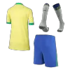 Youth Brazil Jersey Whole Kit Copa America Home - ijersey