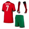 Youth RONALDO #7 Portugal Jersey Whole Kit EURO Home - ijersey