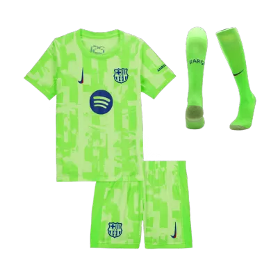Youth Barcelona Jersey Whole Kit Third- UCL (Spotify Logo Without Text) - ijersey