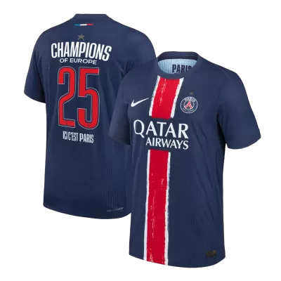 CHAMPIONS #25 PSG Jersey 2024/25 Authentic Home - CHAMPIONS OF EUROPE - ijersey