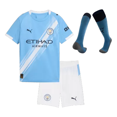 Youth Manchester City Jersey Whole Kit 2025/26 Home - ijersey
