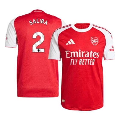SALIBA #2 Arsenal Jersey 2025/26 Authentic Home - ijersey