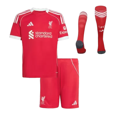 Youth Liverpool Jersey Whole Kit 2025/26 Home - ijersey
