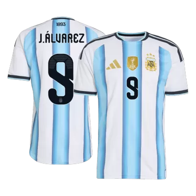 J.ÁLVAREZ #9 Argentina Jersey 2026 Player Version Home World Cup - ijersey