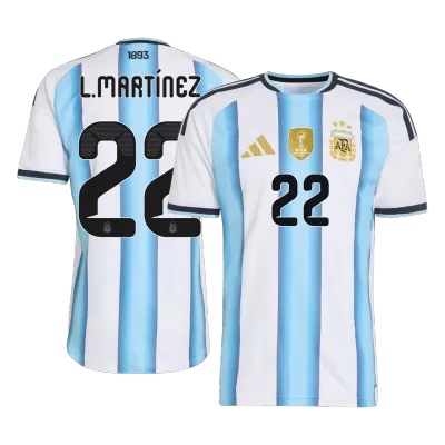 L.MARTÍNEZ #22 Argentina Jersey 2026 Player Version Home World Cup - ijersey