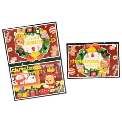 Custom Christmas Card – Christmas Wreath – Personalized Message - ijersey