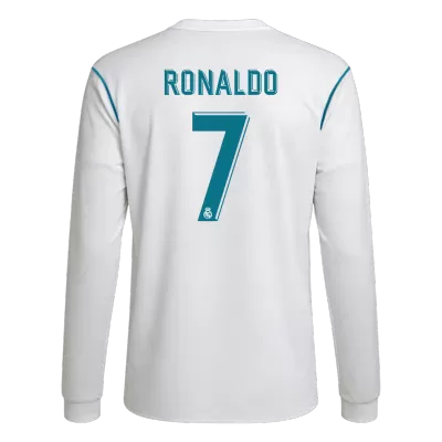 RONALDO #7 Real Madrid Jersey 2017/18 Home Retro - Long Sleeve - ijersey