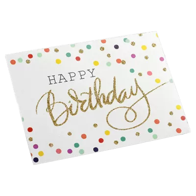 Custom Colored Dots Birthday Card White - ijersey