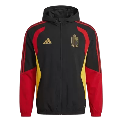 Belgium Hoodie Training Jacket 2026 - Red&Black - ijersey