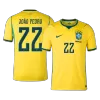 JOÃO PEDRO #22 Brazil Jersey 2026 Home World Cup - ijersey